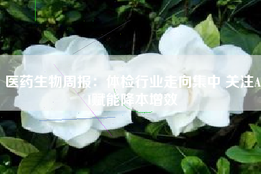 医药生物周报：体检行业走向集中 关注AI赋能降本增效