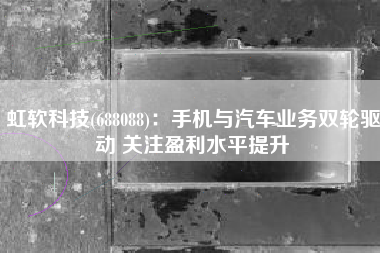 虹软科技(688088)：手机与汽车业务双轮驱动 关注盈利水平提升