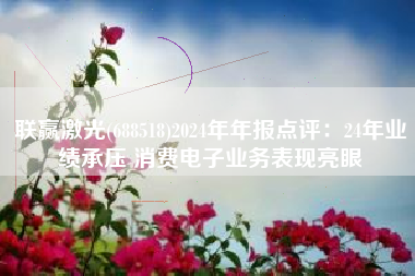 联赢激光(688518)2024年年报点评：24年业绩承压 消费电子业务表现亮眼