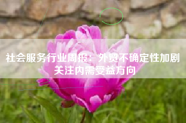 社会服务行业周报：外贸不确定性加剧 关注内需受益方向