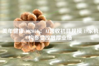 美年健康(002044)：AI营收初具规模 19家机构参变控增厚业绩