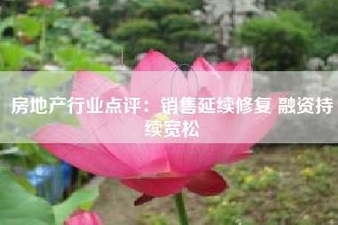 房地产行业点评：销售延续修复 融资持续宽松