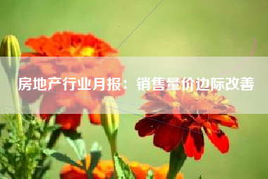 房地产行业月报：销售量价边际改善