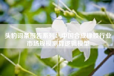 头豹词条报告系列：中国合成橡胶行业市场规模测算逻辑模型