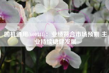 国机通用(600444)：业绩符合市场预期 主业持续稳健发展
