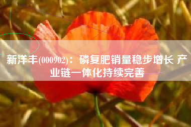新洋丰(000902)：磷复肥销量稳步增长 产业链一体化持续完善