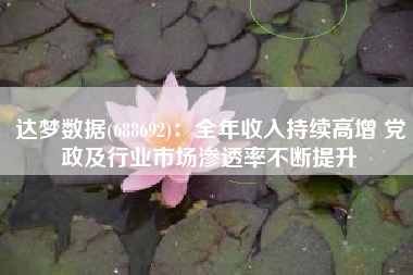 达梦数据(688692)：全年收入持续高增 党政及行业市场渗透率不断提升