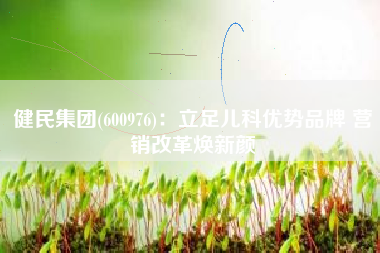 健民集团(600976)：立足儿科优势品牌 营销改革焕新颜
