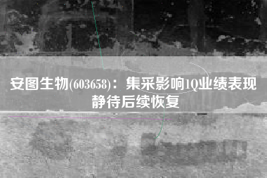 安图生物(603658)：集采影响1Q业绩表现 静待后续恢复