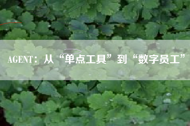 AGENT：从“单点工具”到“数字员工”