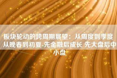 板块轮动的跨周期展望：从周度到季度 从晚春到初夏-先金融后成长 先大盘后中小盘