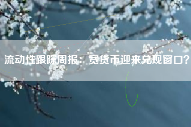 流动性跟踪周报：宽货币迎来兑现窗口？