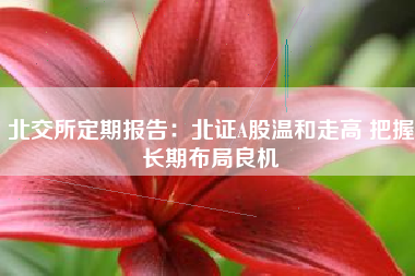 北交所定期报告：北证A股温和走高 把握长期布局良机