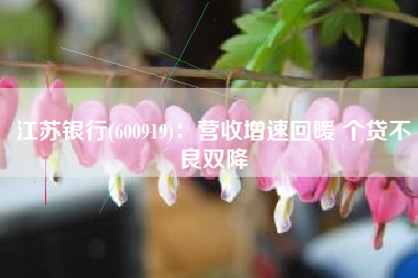 江苏银行(600919)：营收增速回暖 个贷不良双降