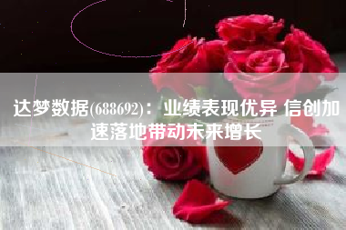 达梦数据(688692)：业绩表现优异 信创加速落地带动未来增长