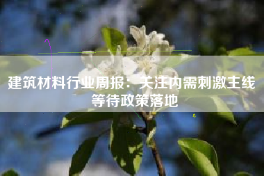 建筑材料行业周报：关注内需刺激主线 等待政策落地