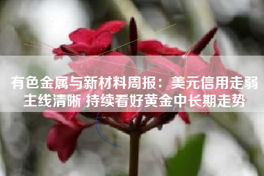 有色金属与新材料周报：美元信用走弱主线清晰 持续看好黄金中长期走势