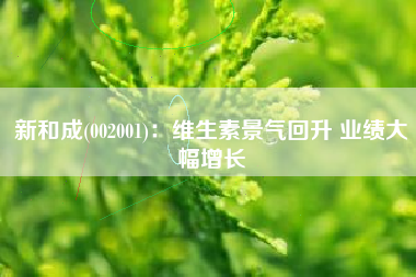 新和成(002001)：维生素景气回升 业绩大幅增长