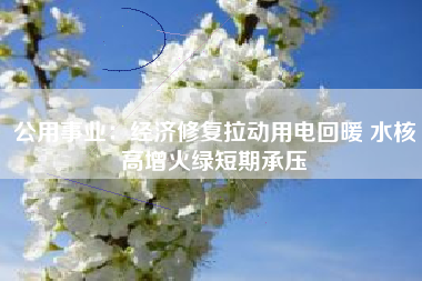 公用事业：经济修复拉动用电回暖 水核高增火绿短期承压