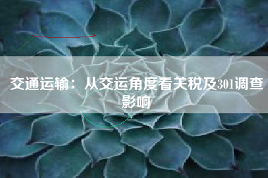 交通运输：从交运角度看关税及301调查影响