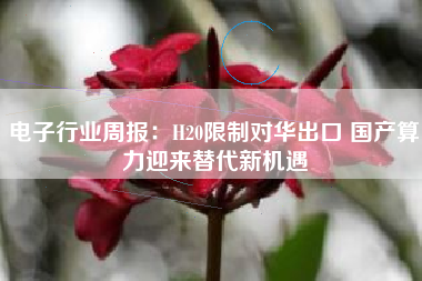 电子行业周报：H20限制对华出口 国产算力迎来替代新机遇