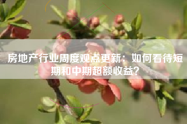 房地产行业周度观点更新：如何看待短期和中期超额收益？
