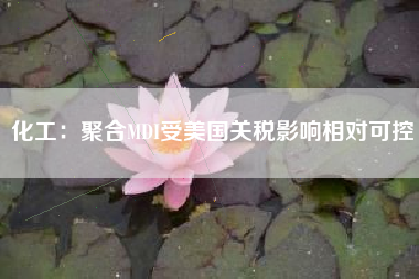 化工：聚合MDI受美国关税影响相对可控