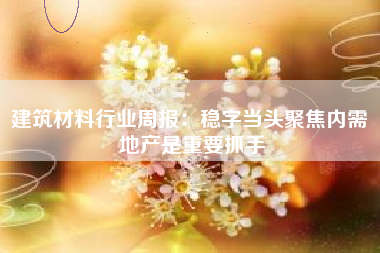 建筑材料行业周报：稳字当头聚焦内需 地产是重要抓手