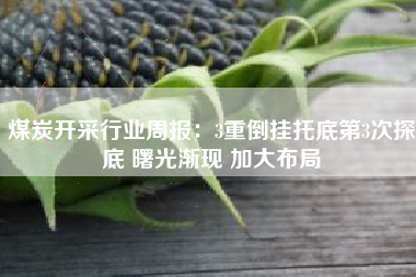 煤炭开采行业周报：3重倒挂托底第3次探底 曙光渐现 加大布局