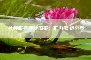 社会服务行业周报：扩内需 促外贸