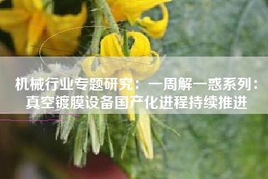 机械行业专题研究：一周解一惑系列：真空镀膜设备国产化进程持续推进
