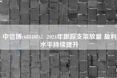 中信博(688408)：2024年跟踪支架放量 盈利水平持续提升
