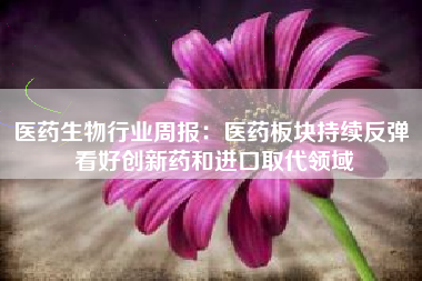 医药生物行业周报：医药板块持续反弹 看好创新药和进口取代领域