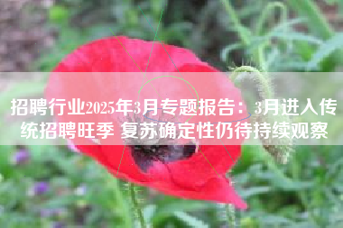 招聘行业2025年3月专题报告：3月进入传统招聘旺季 复苏确定性仍待持续观察