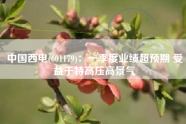 中国西电(601179)：一季度业绩超预期 受益于特高压高景气