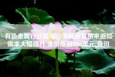有色金属行业周报：关税反复带来避险需求大幅提升 金价涨超3000美元/盎司