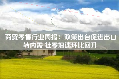 商贸零售行业周报：政策出台促进出口转内需 社零增速环比回升