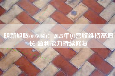 明新旭腾(605068)：2025年Q1营收维持高增长 盈利能力持续修复