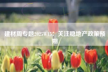 建材周专题2025W15：关注稳地产政策预期
