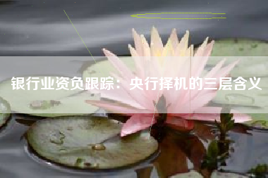 银行业资负跟踪：央行择机的三层含义