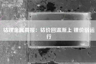 钴锂金属周报：钴价回温渐上 锂价弱运行
