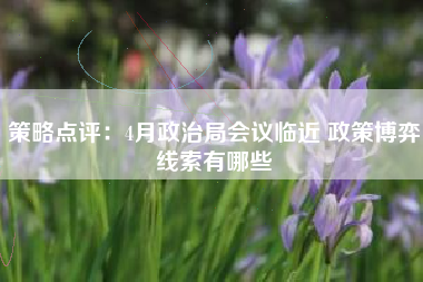策略点评：4月政治局会议临近 政策博弈线索有哪些
