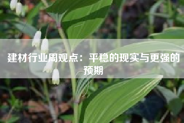 建材行业周观点：平稳的现实与更强的预期