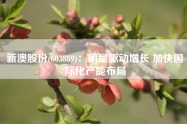 新澳股份(603889)：销量驱动增长 加快国际化产能布局