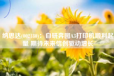纳思达(002180)：自研奔图A3打印机顺利起量 期待未来信创驱动增长
