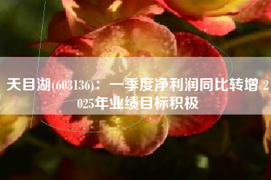 天目湖(603136)：一季度净利润同比转增 2025年业绩目标积极
