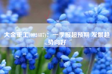 大金重工(002487)：一季报超预期 发展趋势向好