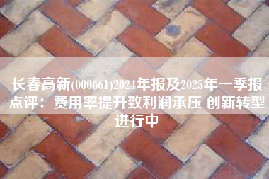 长春高新(000661)2024年报及2025年一季报点评：费用率提升致利润承压 创新转型进行中