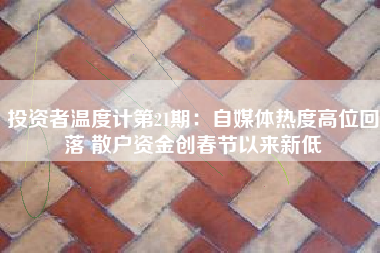 投资者温度计第21期：自媒体热度高位回落 散户资金创春节以来新低
