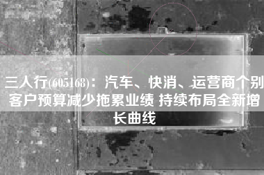 三人行(605168)：汽车、快消、运营商个别客户预算减少拖累业绩 持续布局全新增长曲线